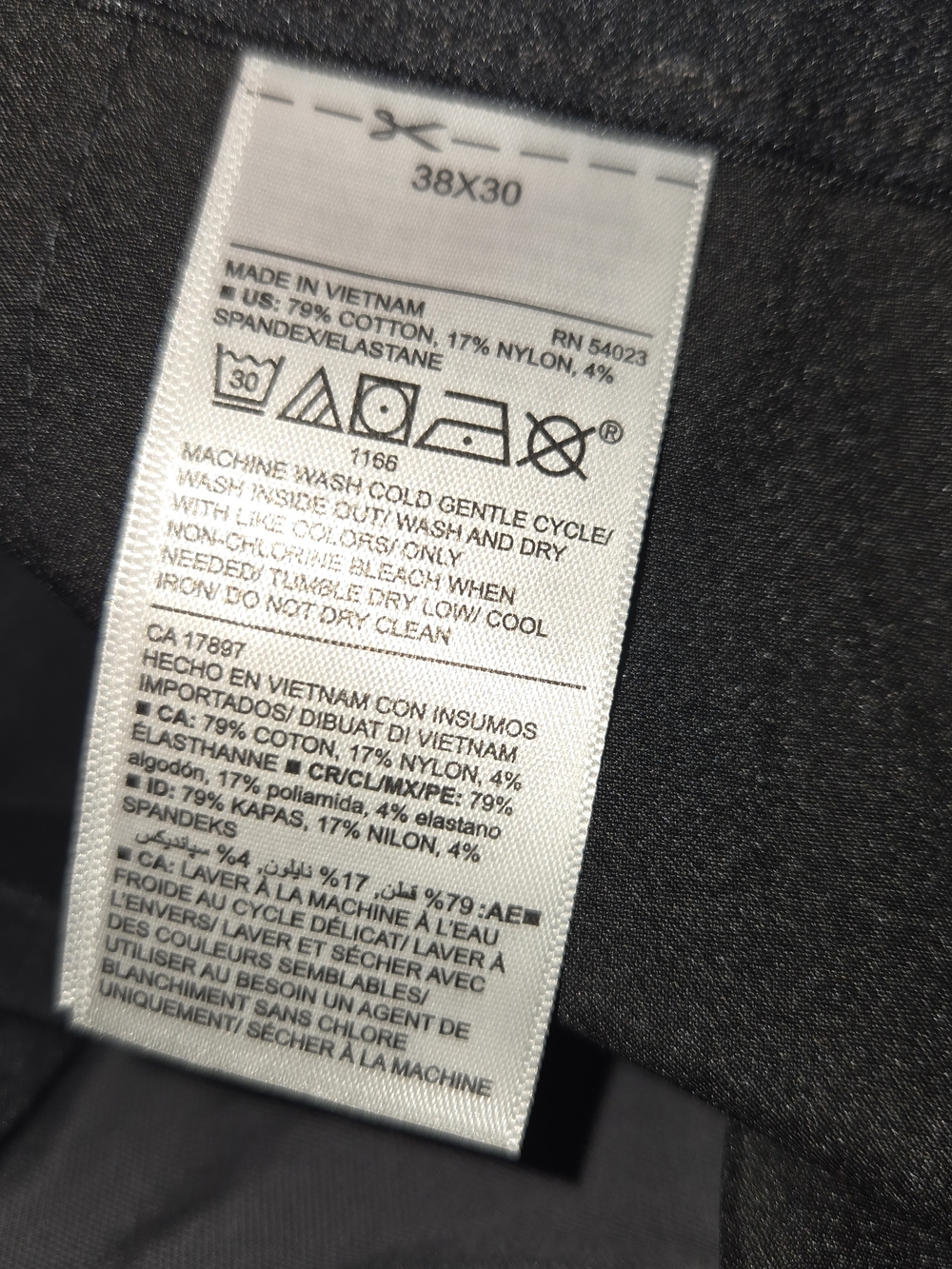 Old Navy NEW Ultimate Tech Slim Built-In Flex Chino Pants - Panther Gray 38x30 - Picture 10 of 12